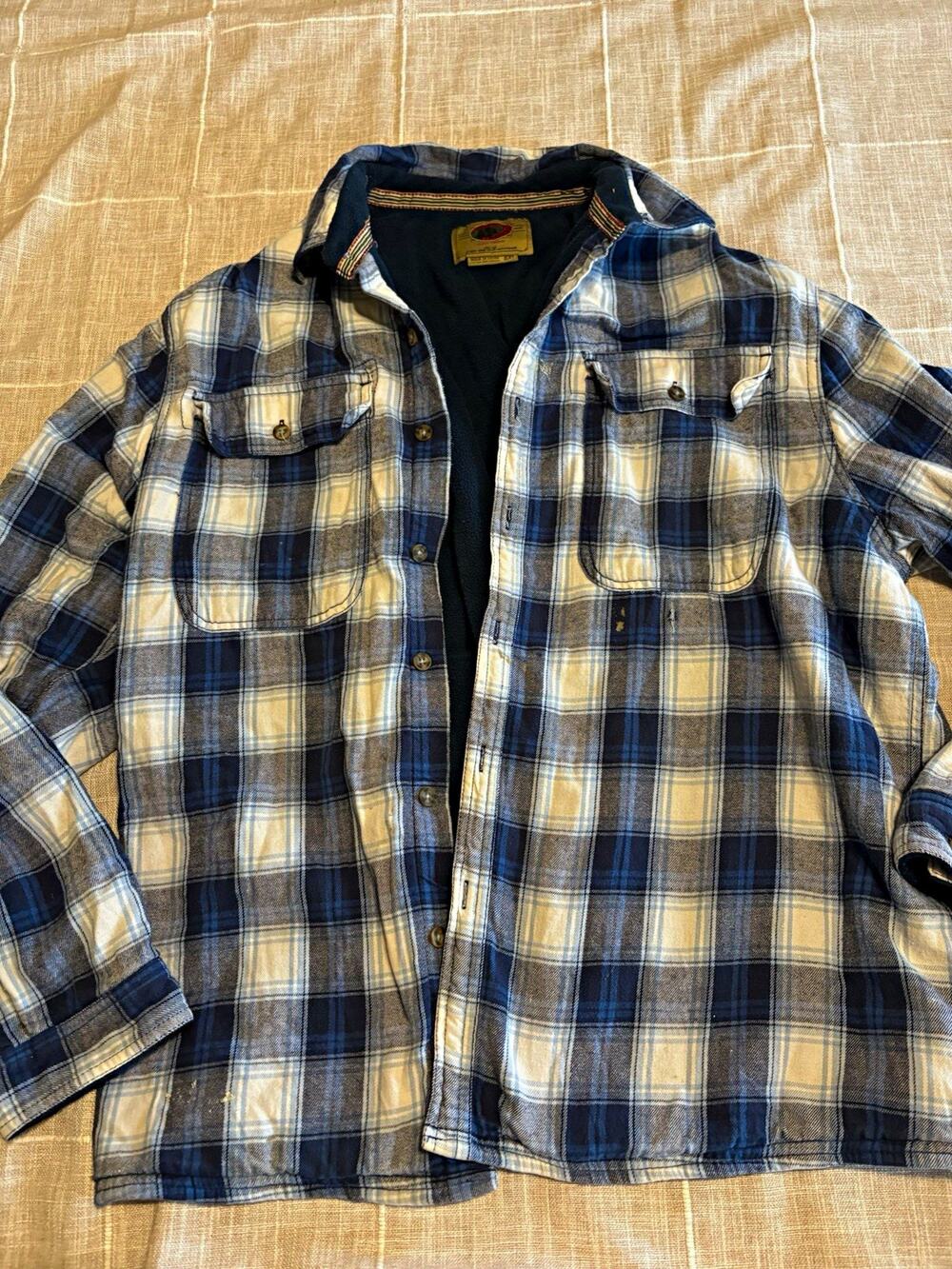 Boston Traders Luxury Vintage 2XL Big & Tall Plaid Flannel Lined Thick Shacket